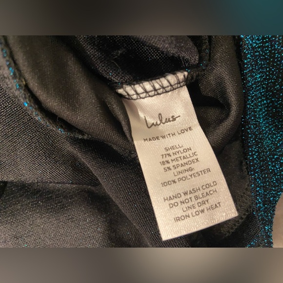 Lulus Size XS Forever Your Girl Metallic Teal Bodycon Dress Thin Strap Stretchy - Picture 10 of 12